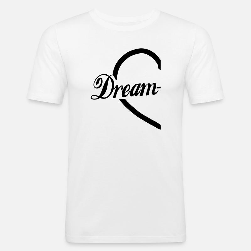 Dream-Team Herz - Männer Slim Fit T-Shirt - Weiß