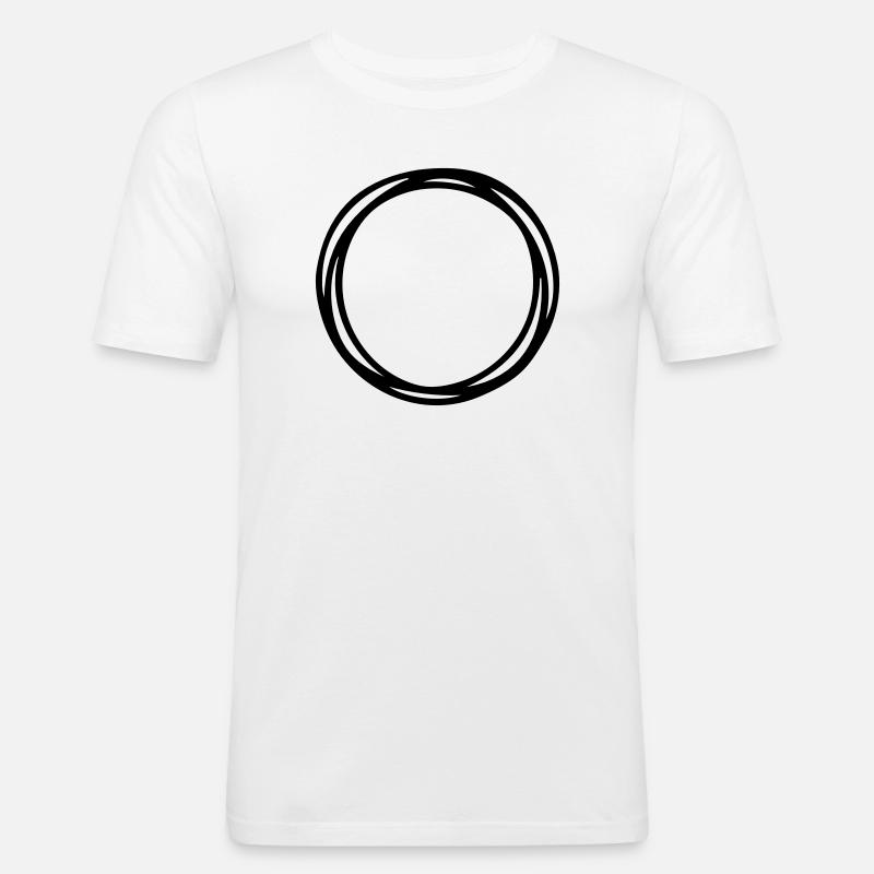 Kreise und Kreise - Männer Slim Fit T-Shirt - Weiß