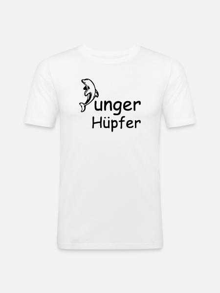 Junger Hüpfer Geschenk - Männer Slim Fit T-Shirt - Weiß