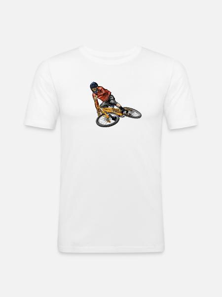Mountainbike - Men's Slim Fit T-Shirt - white