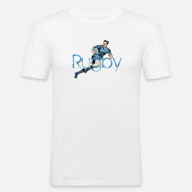 Rugby - Men's Slim Fit T-Shirt - white