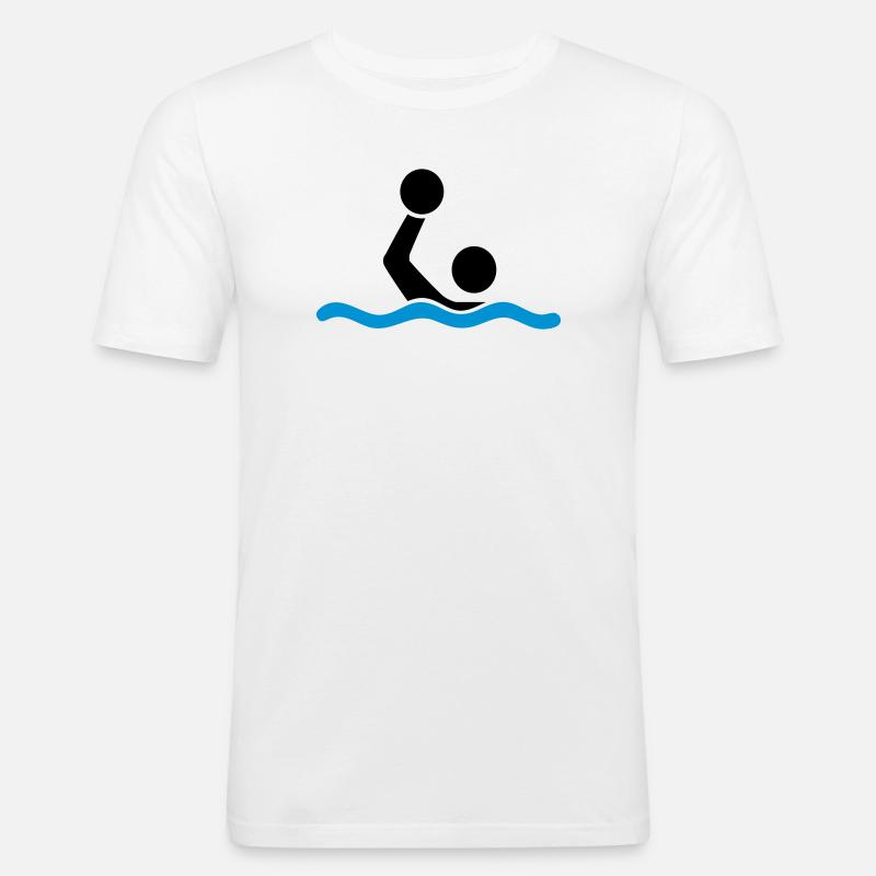 water polo - Men's Slim Fit T-Shirt - white
