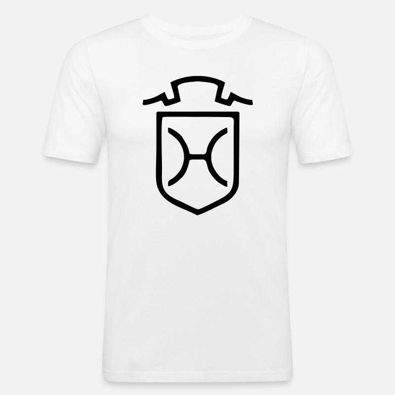 Holsteiner Pferd - Männer Slim Fit T-Shirt - Weiß
