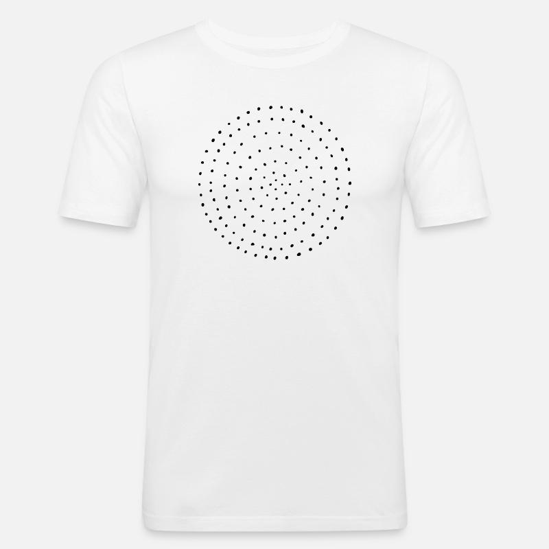Dotted dots circle dots pattern gift - Men's Slim Fit T-Shirt - white