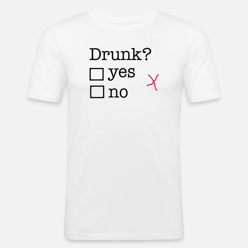 drunk - Men's Slim Fit T-Shirt - white
