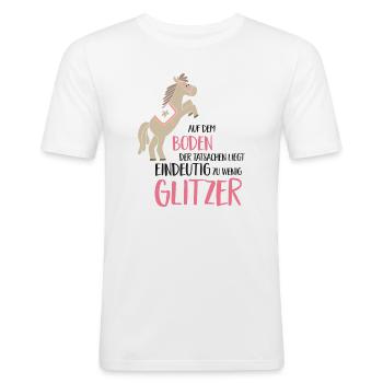 Lustiger Spruch - Männer Slim Fit T-Shirt - Weiß - Vorne - Nik (191cm)