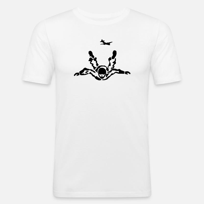 skydiver - Männer Slim Fit T-Shirt - Weiß