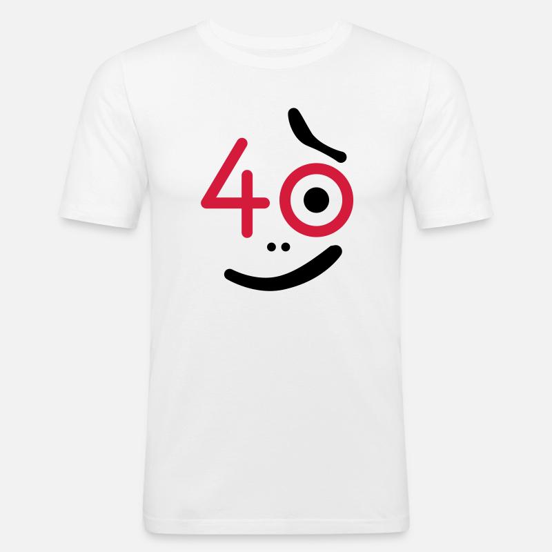 40 år - hvad så? - Herre Slim Fit T-Shirt - hvid