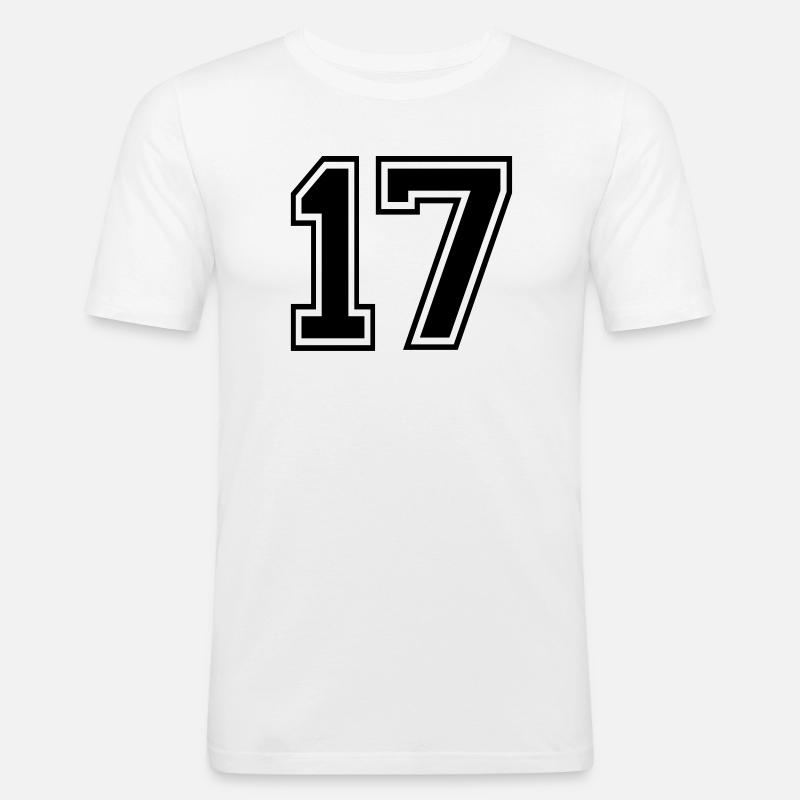 17 - Männer Slim Fit T-Shirt - Weiß