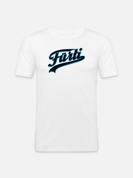 Fürti Schatten - Männer Slim Fit T-Shirt - Weiß