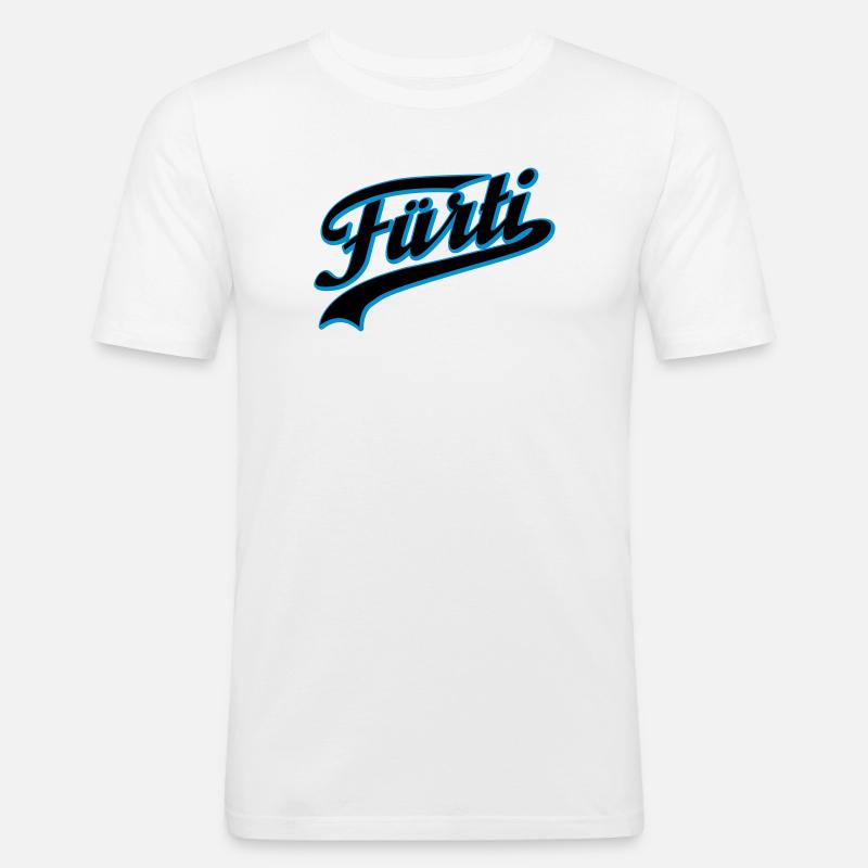 Fürti Schatten - Männer Slim Fit T-Shirt - Weiß