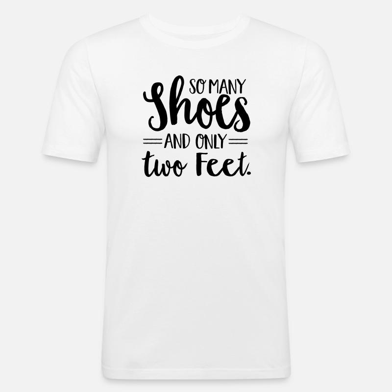 Schuhe - Männer Slim Fit T-Shirt - Weiß