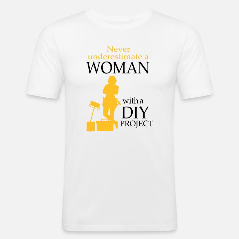 2541614 128189769 DIY - Männer Slim Fit T-Shirt - Weiß