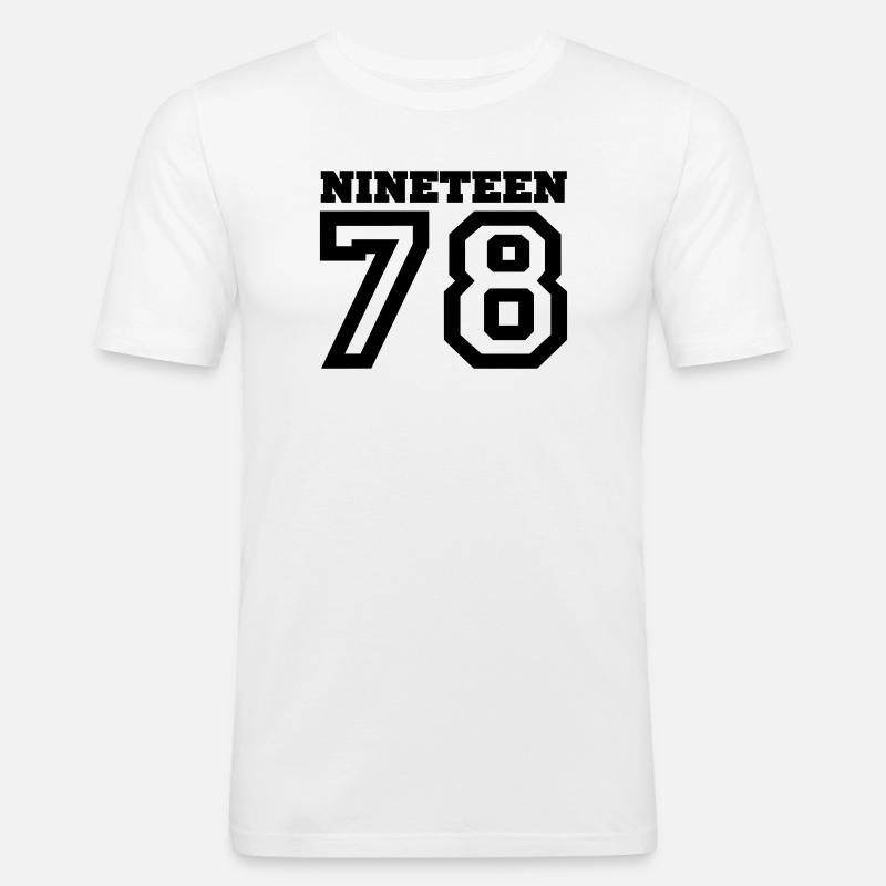 1978 - Männer Slim Fit T-Shirt - Weiß