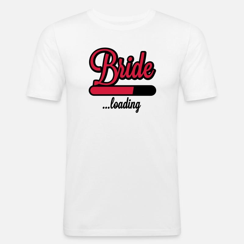 Bride loading - Männer Slim Fit T-Shirt - Weiß