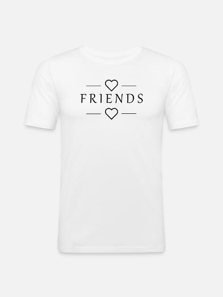 Meilleurs amis -Amis- - T-shirt près du corps Homme - blanc