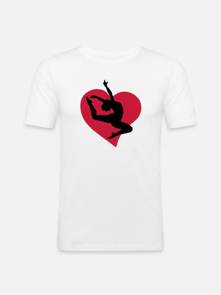Dance heart - Men's Slim Fit T-Shirt - white
