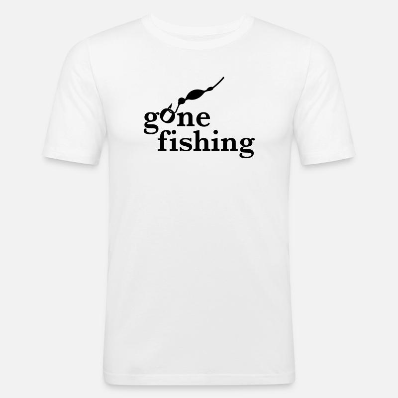 angling - Men's Slim Fit T-Shirt - white