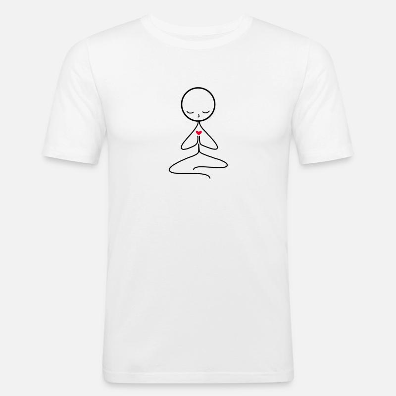 meditation - Men's Slim Fit T-Shirt - white