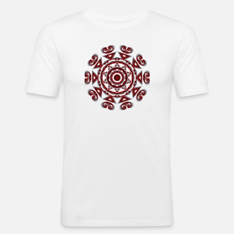Abstract - Männer Slim Fit T-Shirt - Weiß