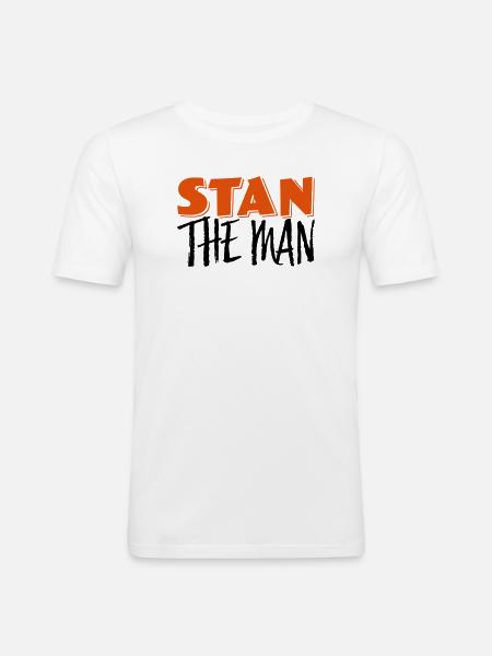 Stan the man! - Men's Slim Fit T-Shirt - white