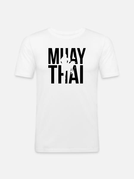 muay thai - Men's Slim Fit T-Shirt - white