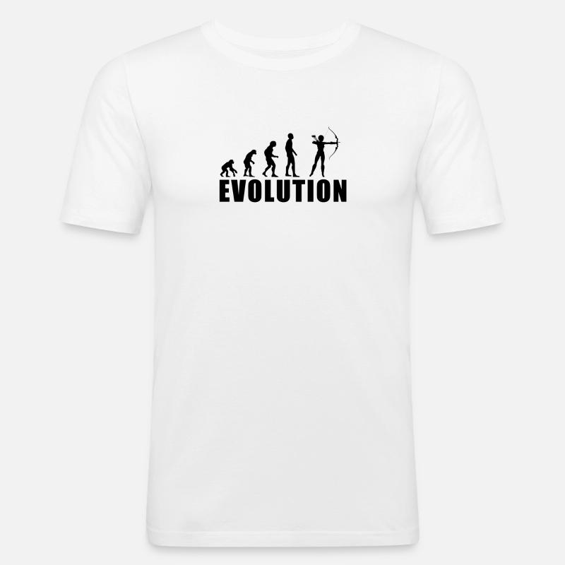 EVOLUTION ARCHERY Gift - Men's Slim Fit T-Shirt - white
