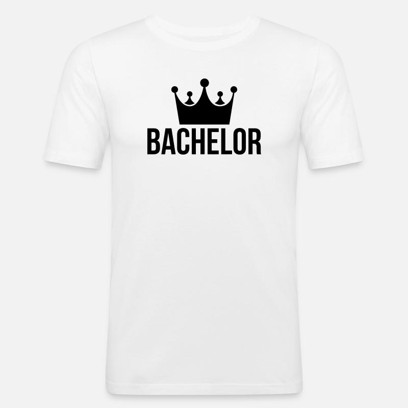 bachelor king Junggesellenabschied - Männer Slim Fit T-Shirt - Weiß