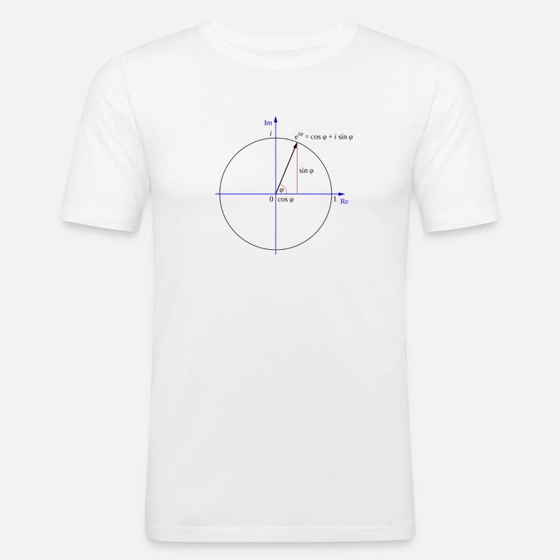 Eulers Formel - Männer Slim Fit T-Shirt - Weiß