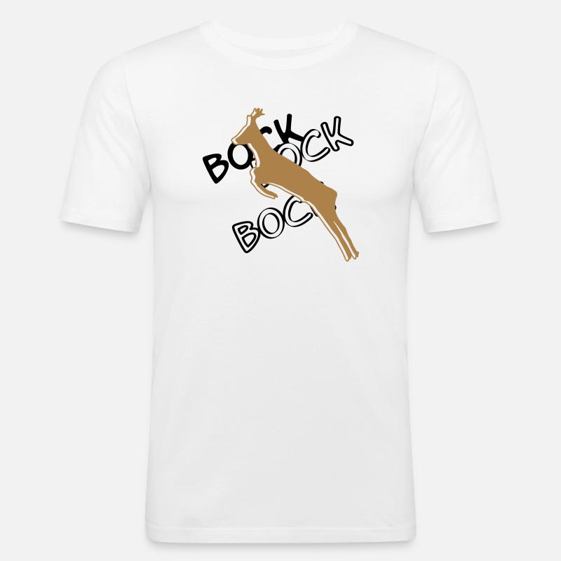 Bock³ - Männer Slim Fit T-Shirt - Weiß