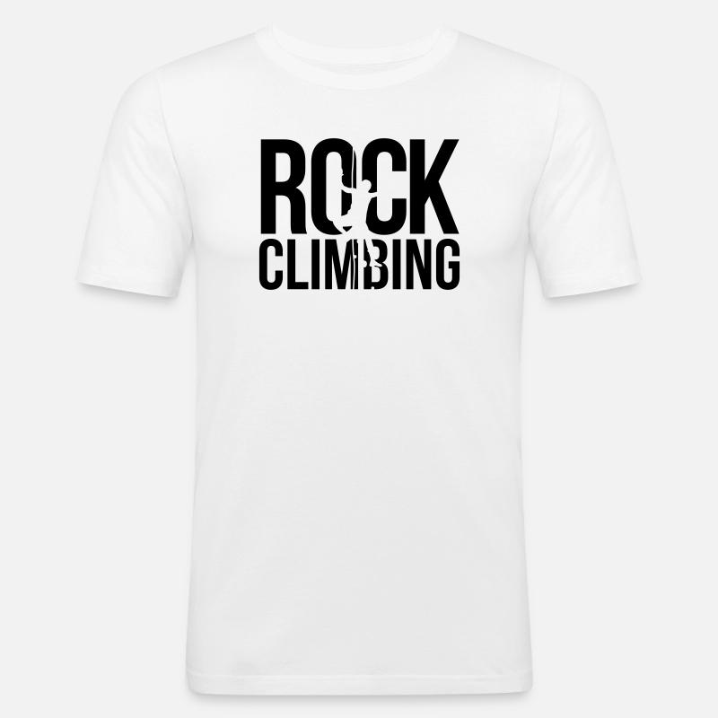 rock climbing Klettern - Männer Slim Fit T-Shirt - Weiß