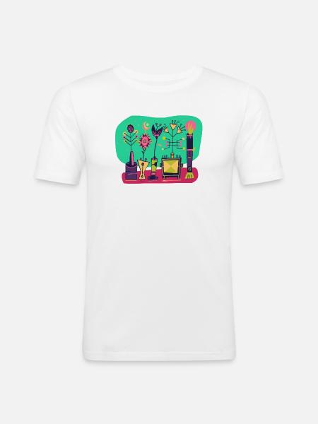 Floristen Kunst - Männer Slim Fit T-Shirt - Weiß