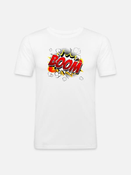 Boom Comic Graphic - Men's Slim Fit T-Shirt - white