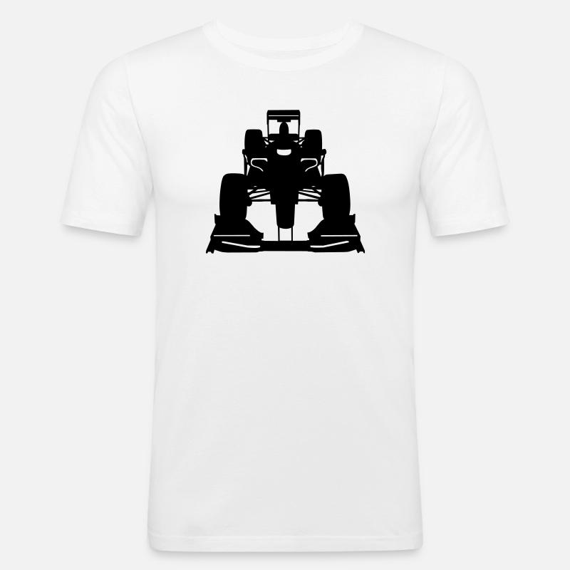 Bolid - Männer Slim Fit T-Shirt - Weiß