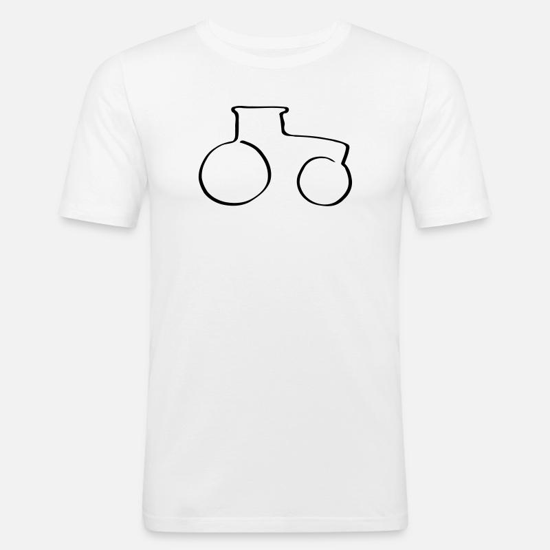 Linientraktor - Männer Slim Fit T-Shirt - Weiß