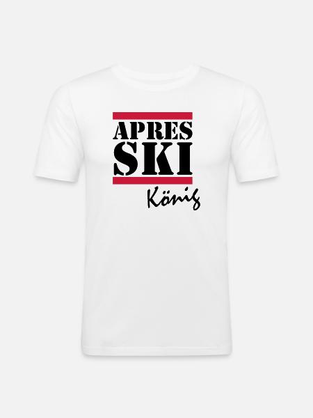 APRES SKI KING - T-shirt près du corps Homme - blanc
