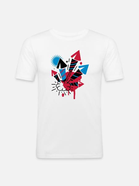 A firework - Men's Slim Fit T-Shirt - white