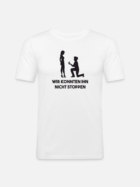 Hen party funny saying bachelor party celebration - Men's Slim Fit T-Shirt - white