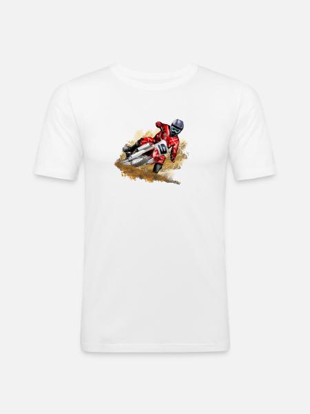 Motocross - Men's Slim Fit T-Shirt - white