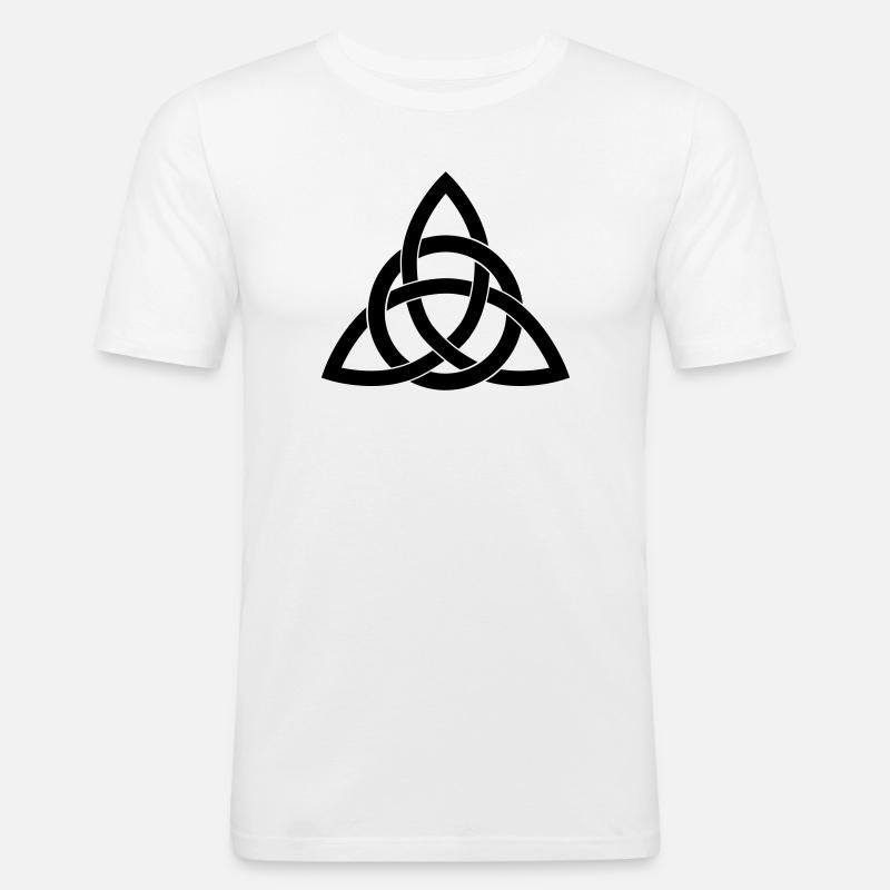 celtico - Maglietta aderente da uomo - bianco