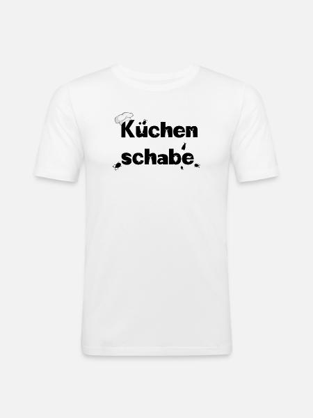 küchenschabe - Männer Slim Fit T-Shirt - Weiß