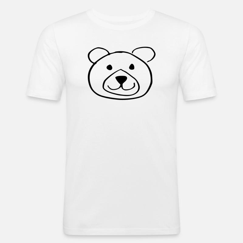 süßer Bär - Männer Slim Fit T-Shirt - Weiß