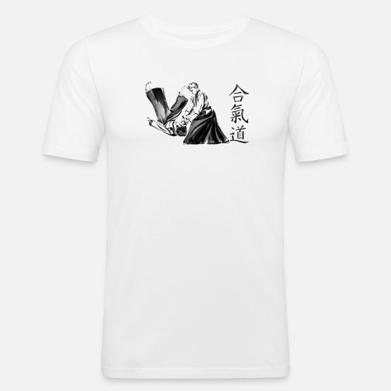 aikido - Herre Slim Fit T-Shirt - hvid