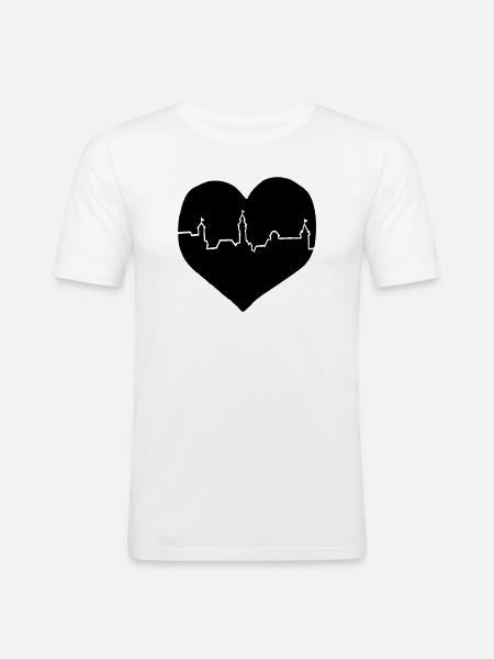 i love Nürnberg - Männer Slim Fit T-Shirt - Weiß