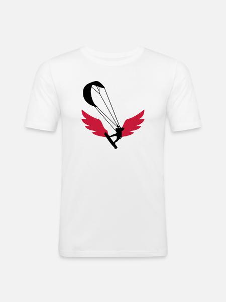 Kiteboarding Kitesurfing Kitesurf Kitesurfer Kiter - Men's Slim Fit T-Shirt - white