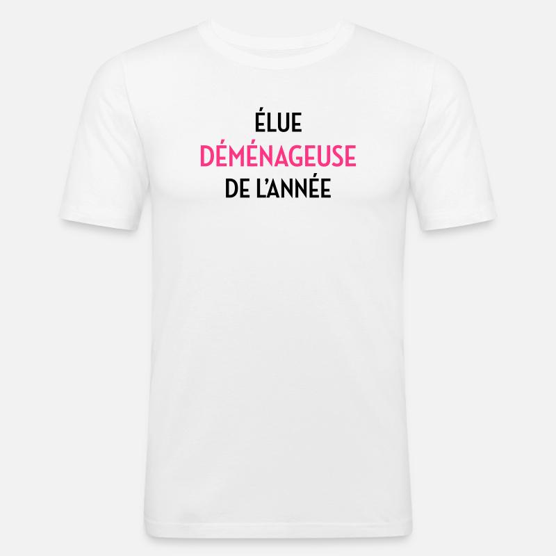 frachtführer / möbelpacker / mover / bewegen - Männer Slim Fit T-Shirt - Weiß