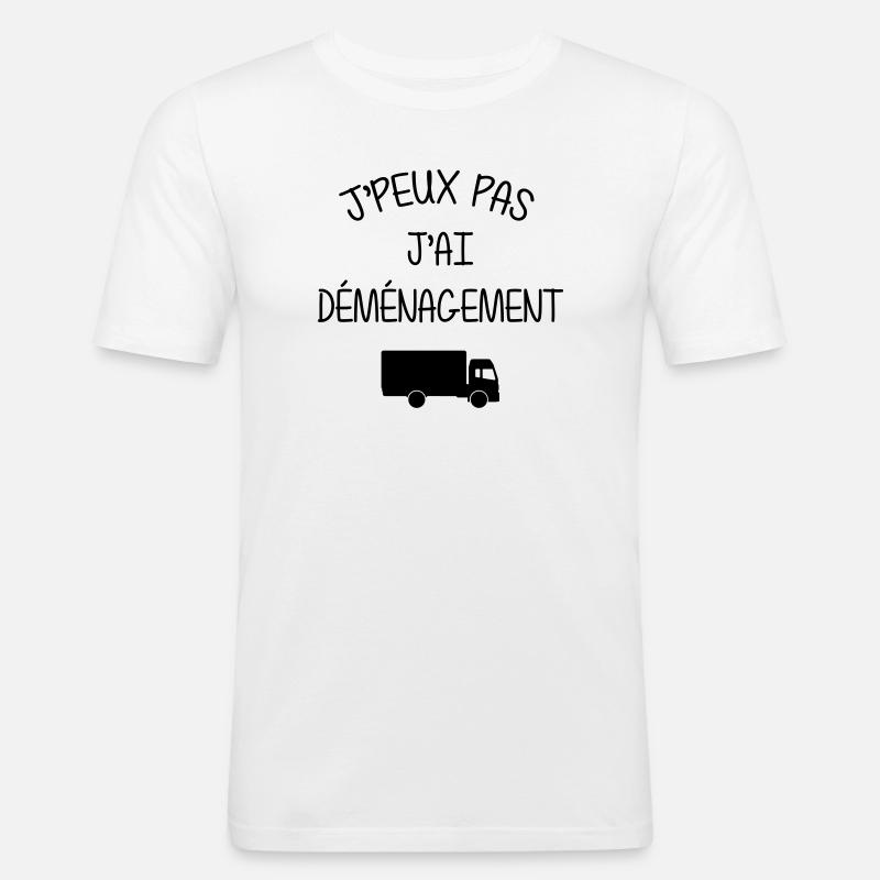 frachtführer / möbelpacker / mover / bewegen - Männer Slim Fit T-Shirt - Weiß