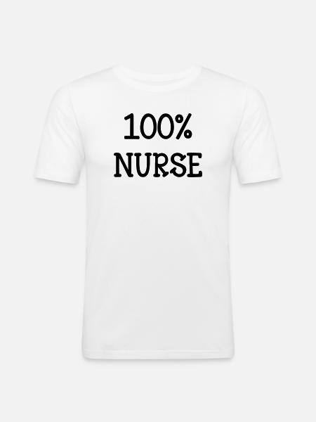 Nurse PKrankenschwester Infirmier Infirmière - Men's Slim Fit T-Shirt - white