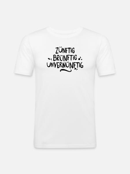 party spruch - Männer Slim Fit T-Shirt - Weiß