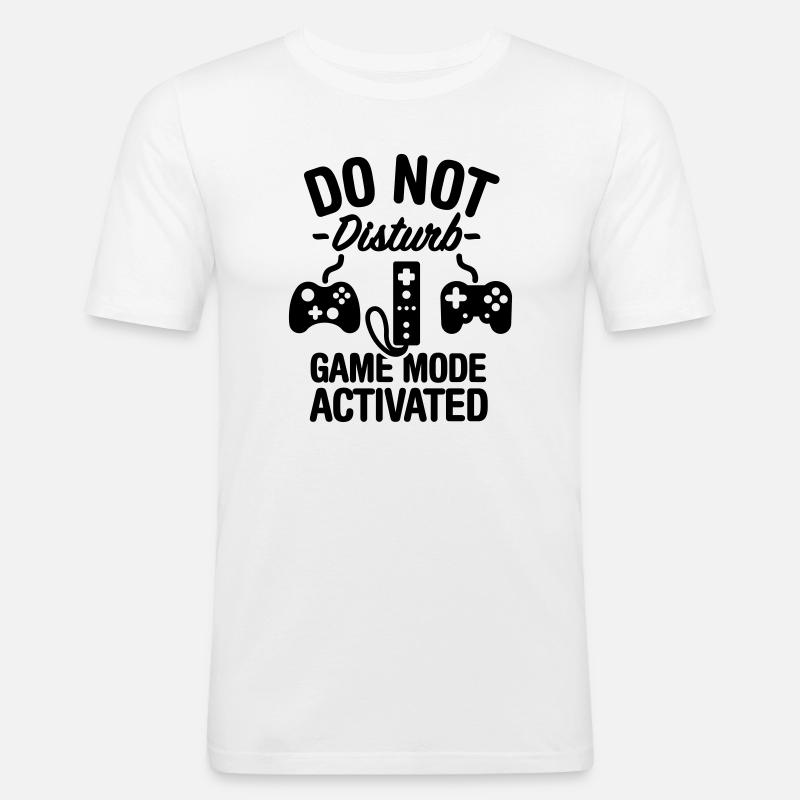 Do not disturb game mode activated - Männer Slim Fit T-Shirt - Weiß